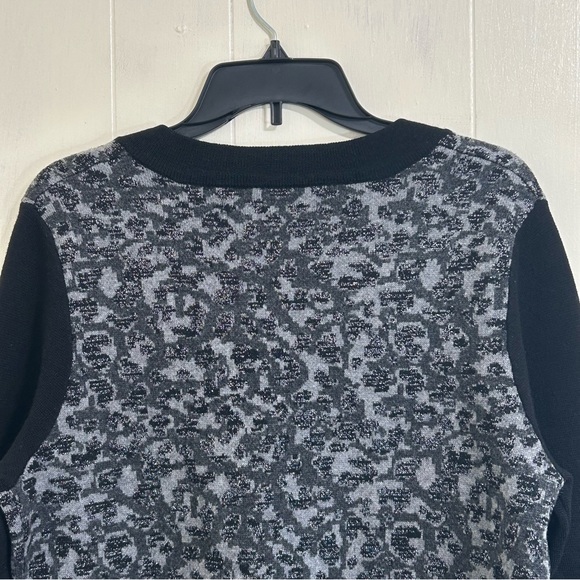 PENDLETON Women Black Gray Metallic Sweater Merino Lambs Wool Sweater Size Large - Picture 8 of 12